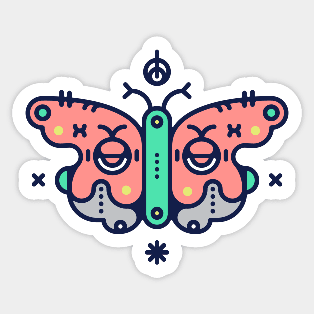 Abstract butterfly illustration Sticker by CamillaDrejer